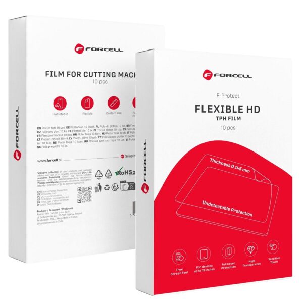 6b058c333c281c3ec57928b397fe4aa2 Cutting film for cutting machine Forcell F-Protect Flexible TABLET HD for tablets max 13" 10 pcs transparent