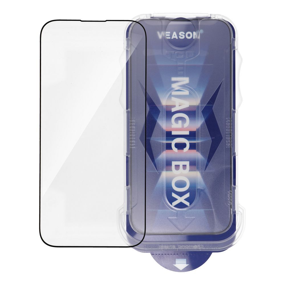 6D Pro Veason Easy-Install Glass + Applicator - for Iphone 13 Pro / 14 black