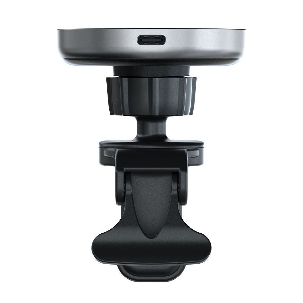 SATECHI magnetic car holder for air vent with wireless chargibg compatible with MagSafe Qi2 15W ST-Q2CCM space gray