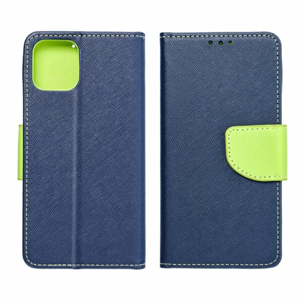 FANCY Book case for SAMSUNG A05S navy / lime