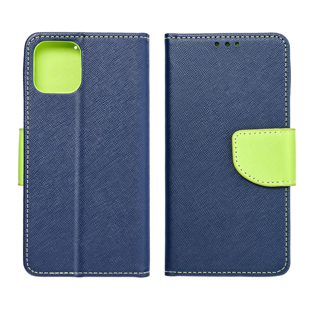 FANCY Book case for SAMSUNG A05S navy / lime