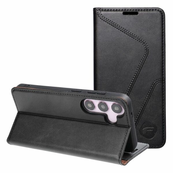 FORCELL F-PROTECT RFID Blocker book case for SAMSUNG S24 black