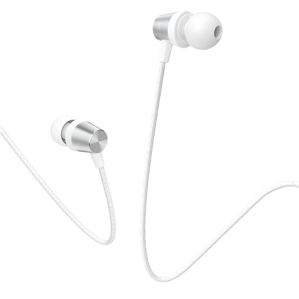 6d23c74703f1b50c98e628971d1cea54 HOCO wire earphones Jack 3,5 mm with microphone M79 white