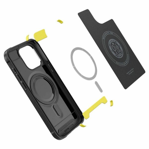 SPIGEN case RUGGED ARMOR MAG compatible with MagSafe for IPHONE 15 Pro Max matte black