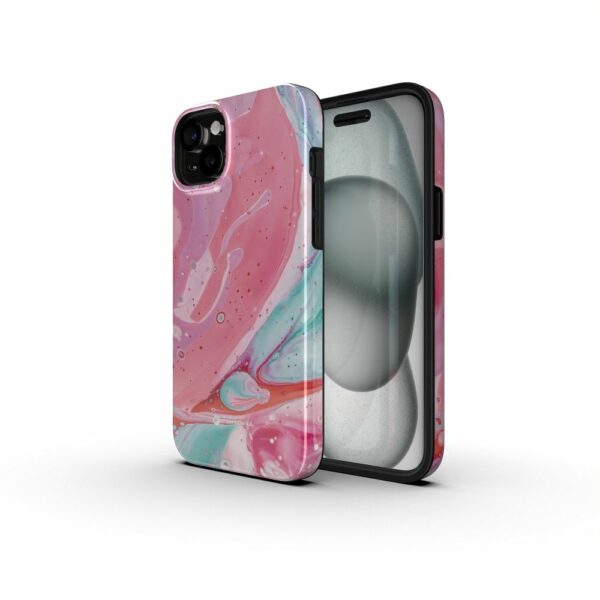 FORCELL F-PROTECT Mirage, Military Drop-Tested case compatible with MagSafe for IPHONE 16 PRO MAX pink marble