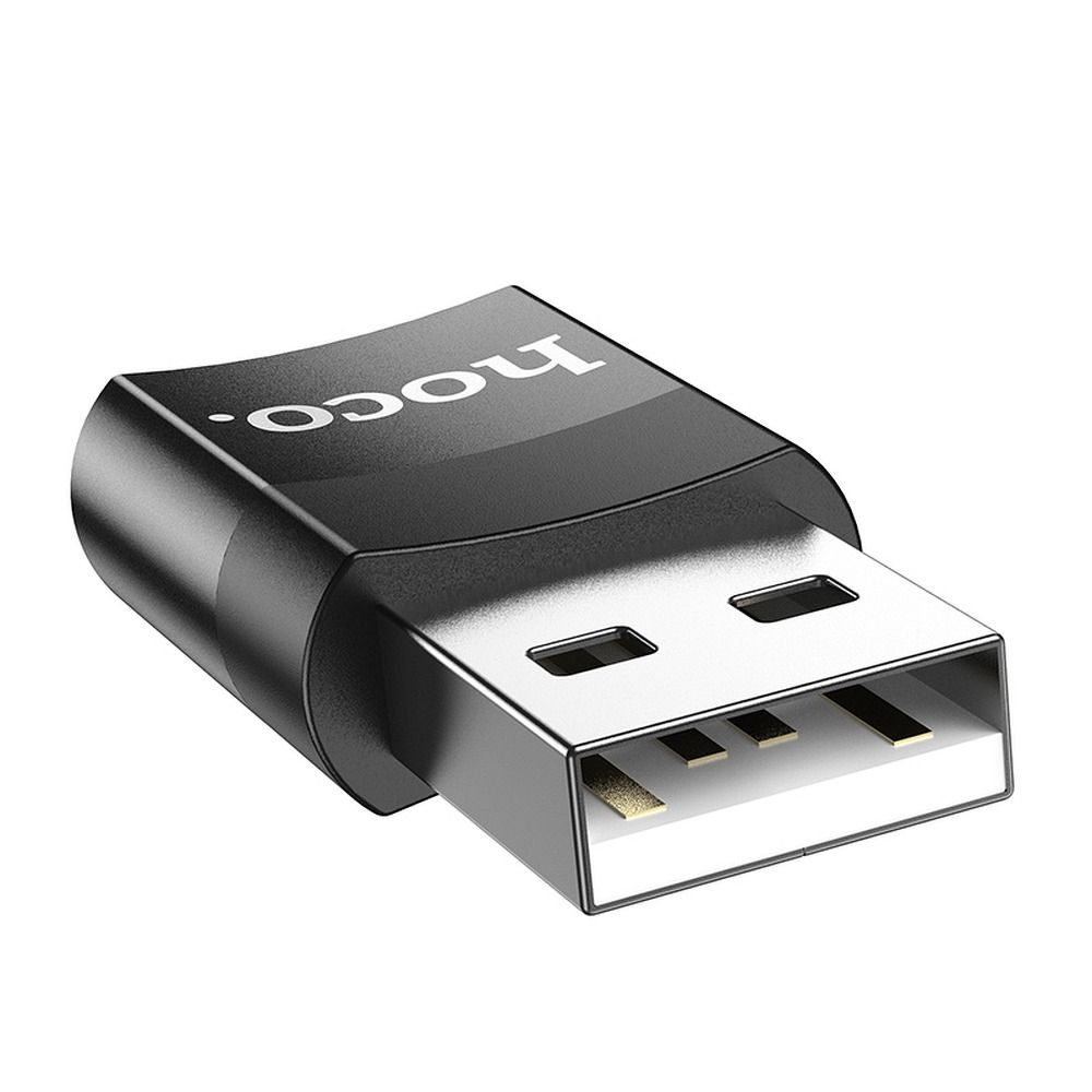 6de25aaa73f88edf552a129dfc7fef7e HOCO adapter OTG USB A (male) to Type C (female) UA17 black