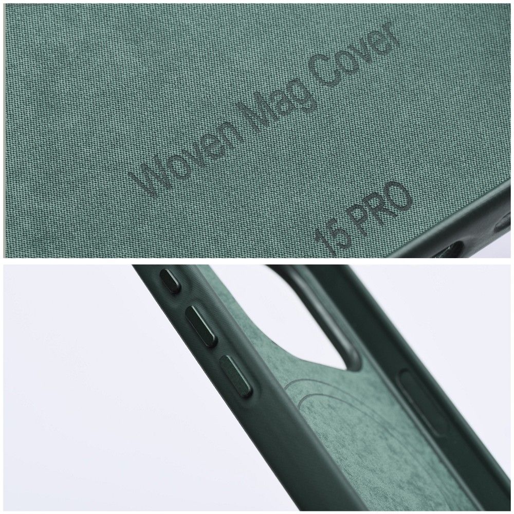 WOVEN MAG COVER case compatible with MagSafe for IPHONE 14 green