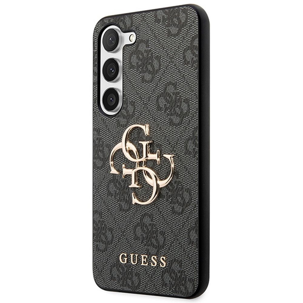 GUESS case for SAMSUNG S23 FE GUHCS23FE4GMGGR (Big Metal Logo) grey