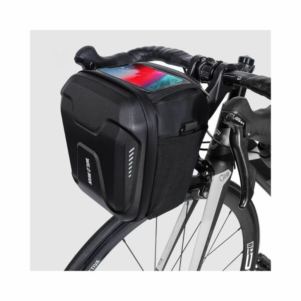 WILDMAN traveling bag for bike handlebars with zipper WILDMAN GS9 3L vlack
