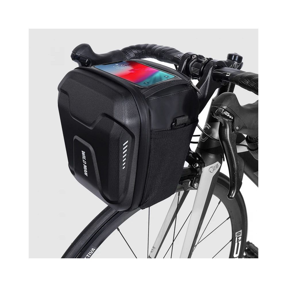 WILDMAN traveling bag for bike handlebars with zipper WILDMAN GS9 3L vlack