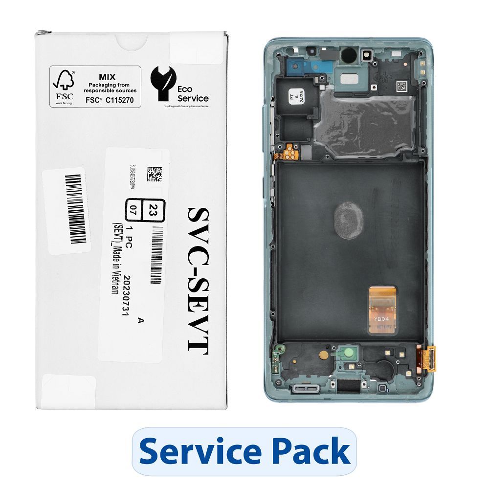 ServicePack LCD Display SAMSUNG S20 FE 4G/5G G780F/G781F GH82-24214D Green