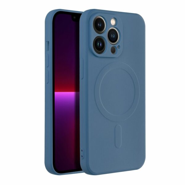 SILICONE MAG COVER case compatible with MagSafe for IPHONE 13 Pro blue