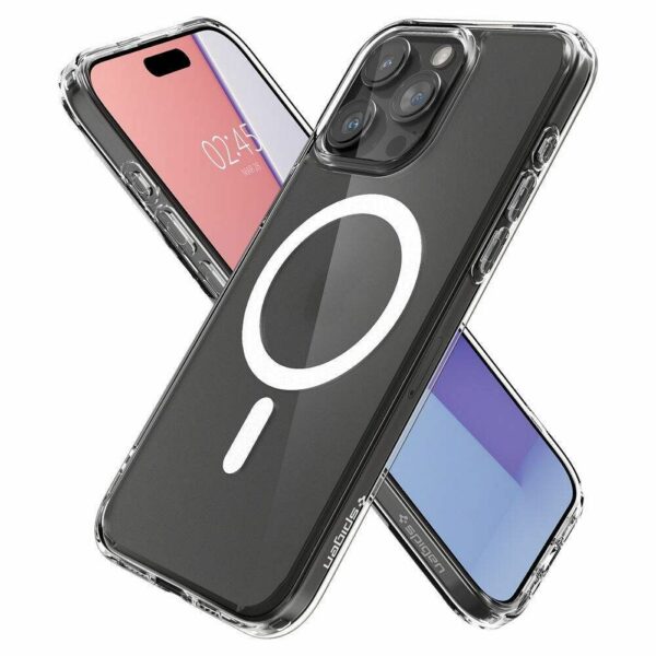 SPIGEN case ULTRA HYBRID MAG compatible with MagSafe for IPHONE 16 Pro frost clear