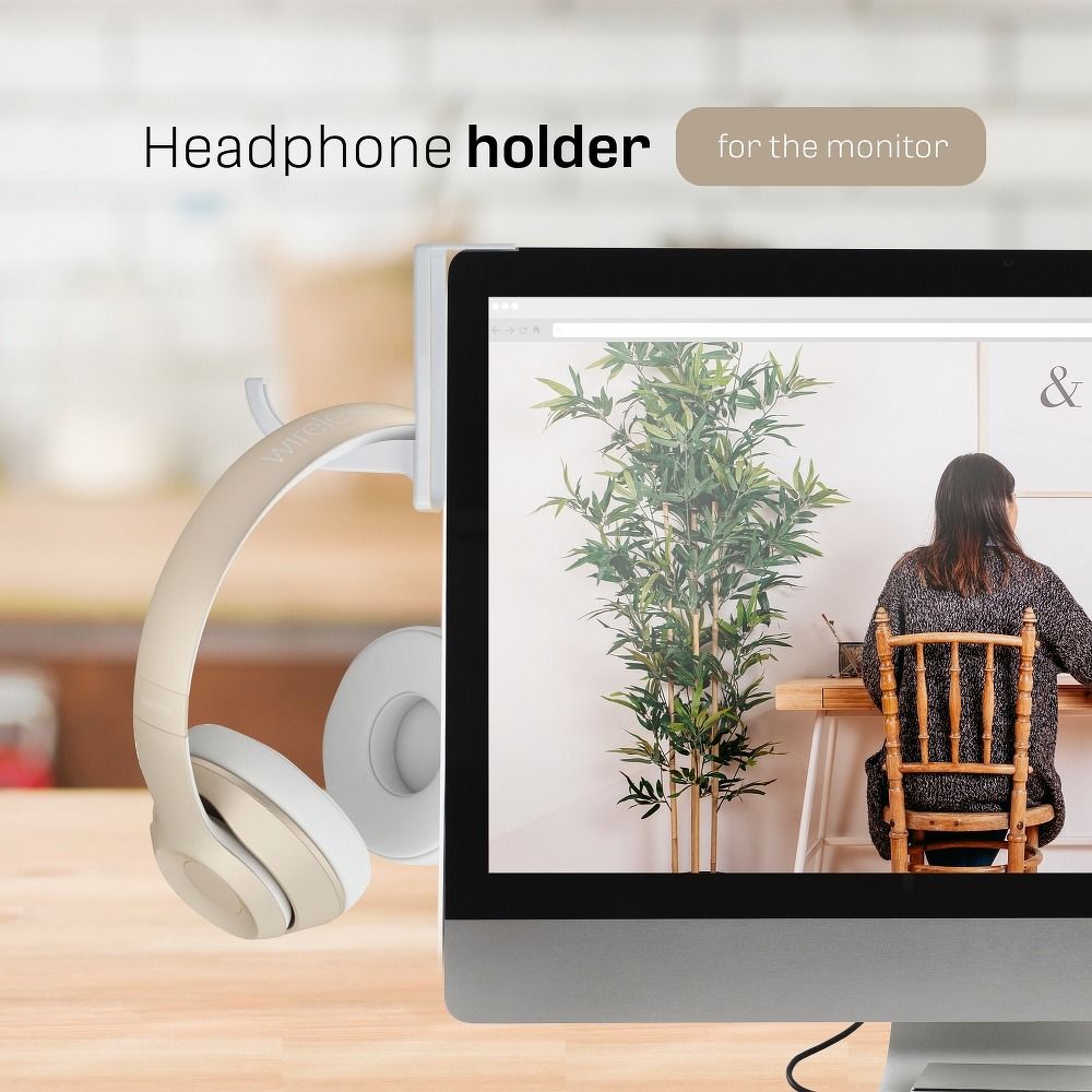 714829243e1bb2e4c44b6c536e87b186 Headphone holder for the monitor white