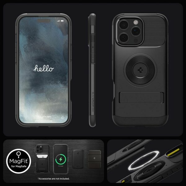 SPIGEN case SLIM ARMOR MAG compatible with MagSafe for IPHONE 16 Pro black