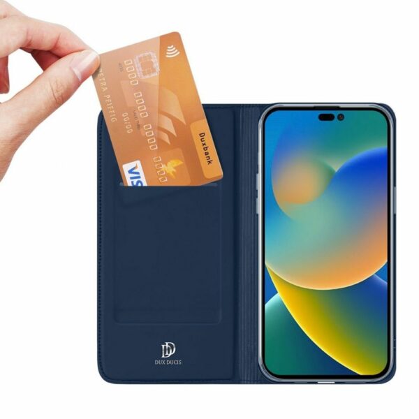 DUX DUCIS wallet case SKIN PRO for IPHONE 14 Pro Max blue