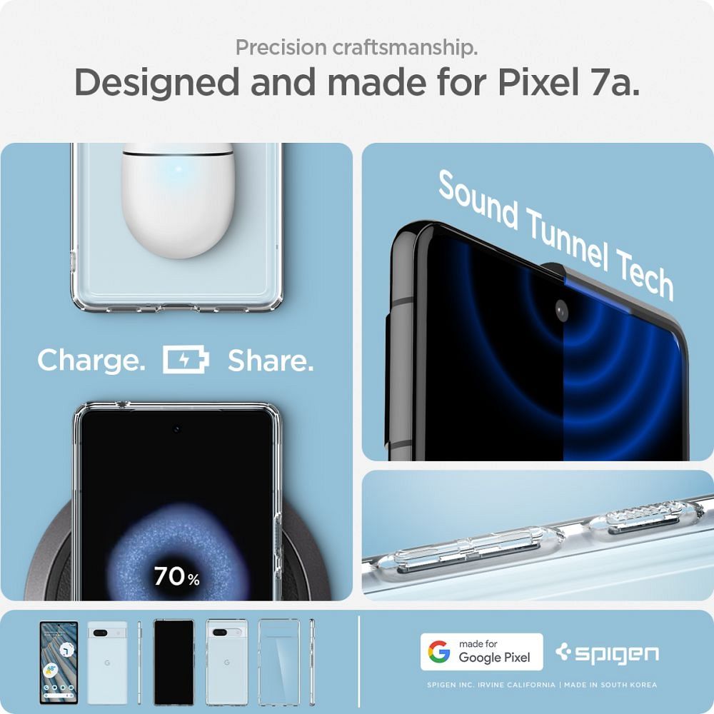SPIGEN case ULTRA HYBRID for GOOGLE Pixel 7A transparent