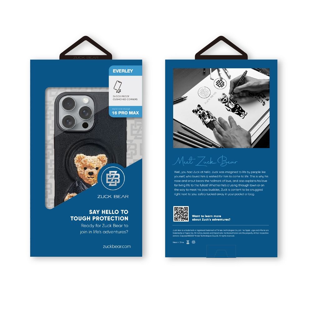 ZUCK BEAR case EVERLEY compatible with MagSafe 16 black