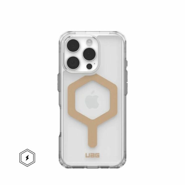 UAG Urban Armor Gear case PLYO compatible with MagSafe for IPHONE 16 Pro ice / gold