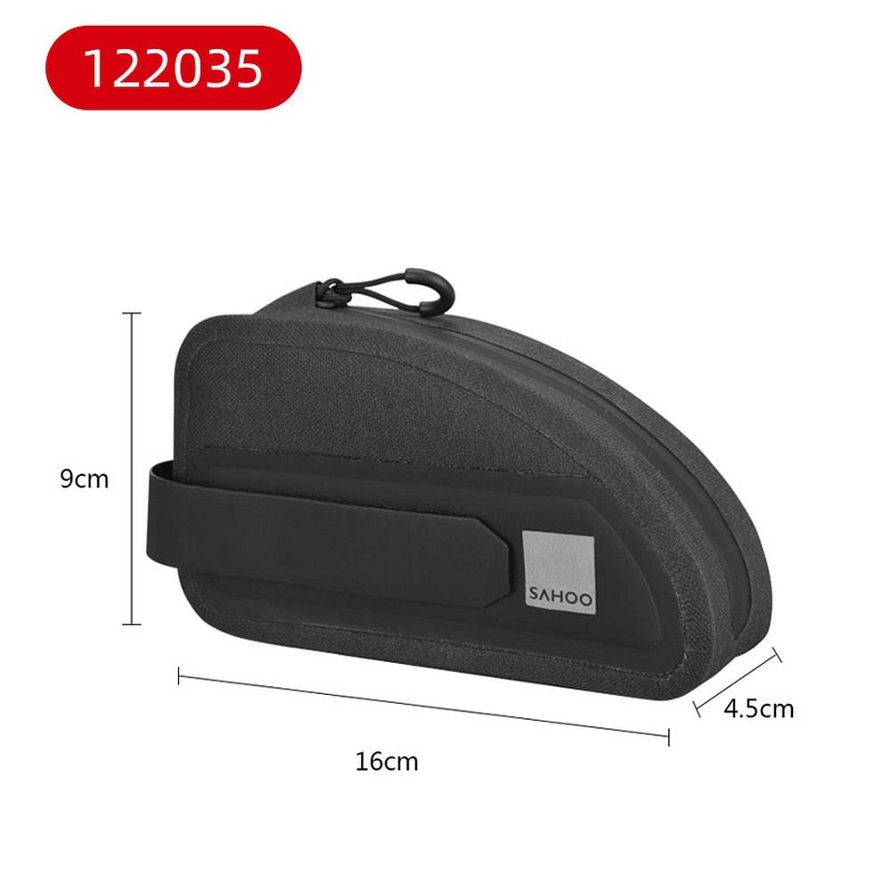 7283dd8f5ce158838022c938c99a7543 SAHOO bike bag on the bicycle frame with zip 0,3L 122035 black