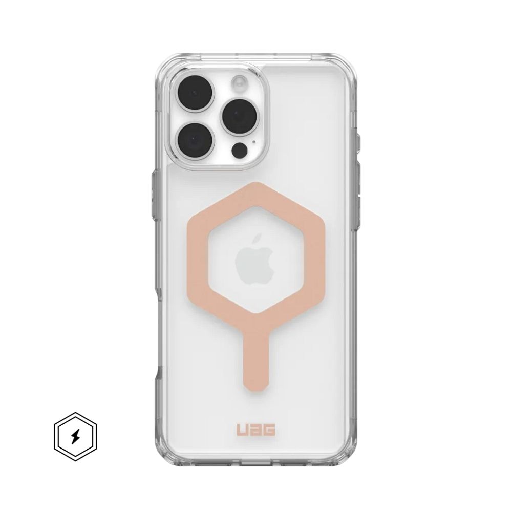 UAG Urban Armor Gear case PLYO compatible with MagSafe for IPHONE 16 Pro Max ice / rose gold