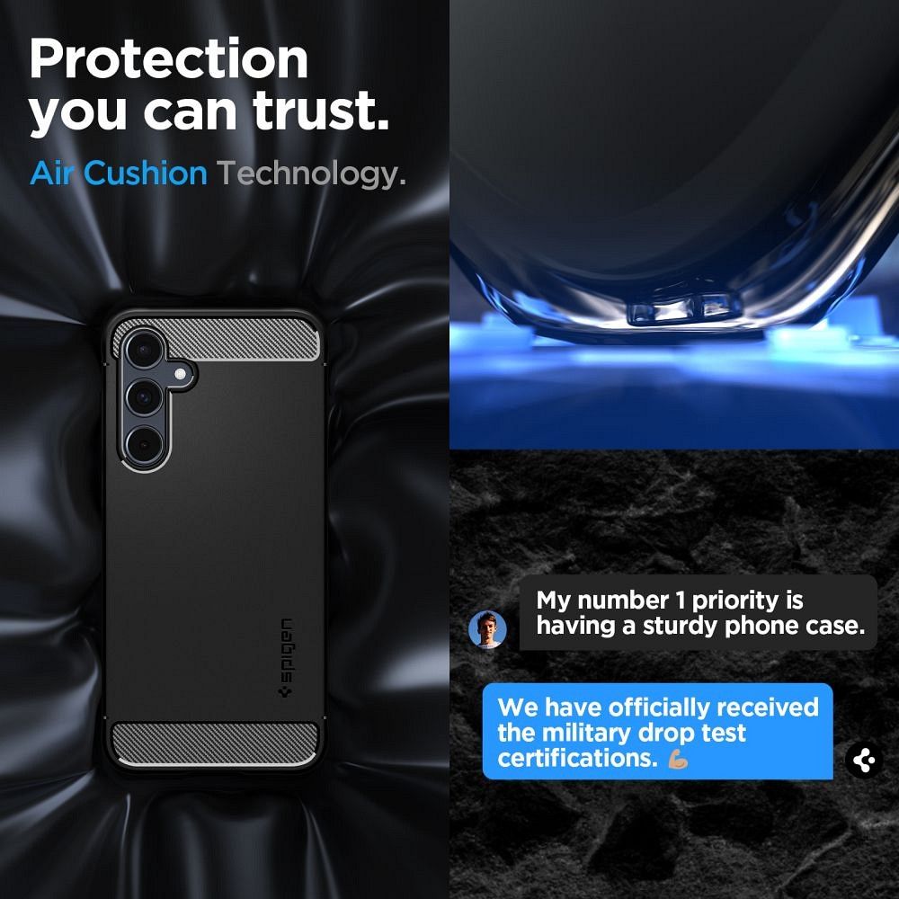 SPIGEN case RUGGED ARMOR case for SAMSUNG A55 5G matte black