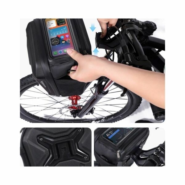 WILDMAN traveling bag for bike handlebars with zipper WILDMAN GS9 3L vlack