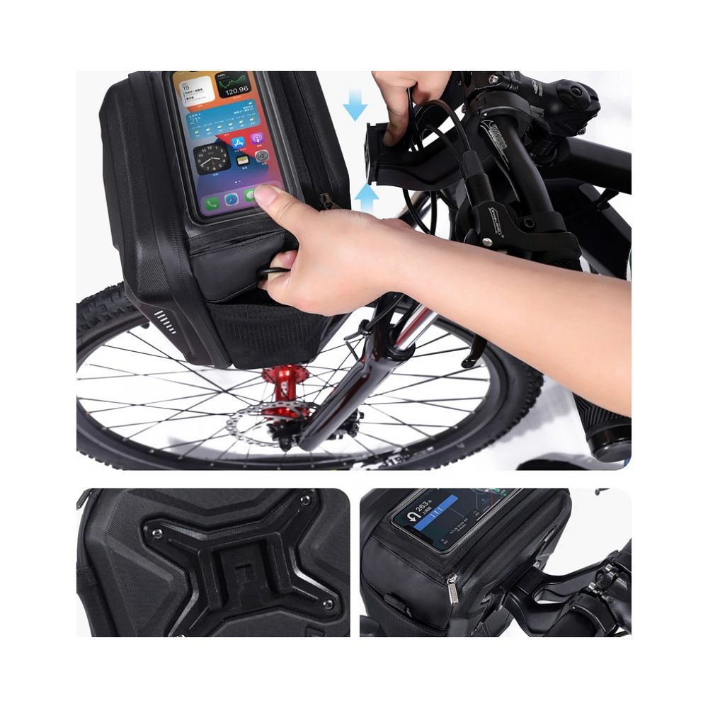 WILDMAN traveling bag for bike handlebars with zipper WILDMAN GS9 3L vlack