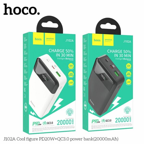 HOCO powerbank 20000 mAh PD QC3.0 3A 20W J102A black