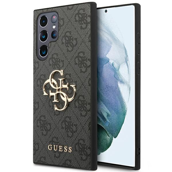GUESS case for SAMSUNG S24 Ultra GUHCS24L4GMGGR (Leather 4G Metal Logo) black