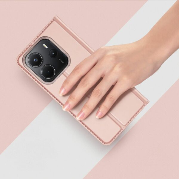 DUX DUCIS wallet case SKIN PRO for REDMI NOTE 14 4G (163,25mm) rose