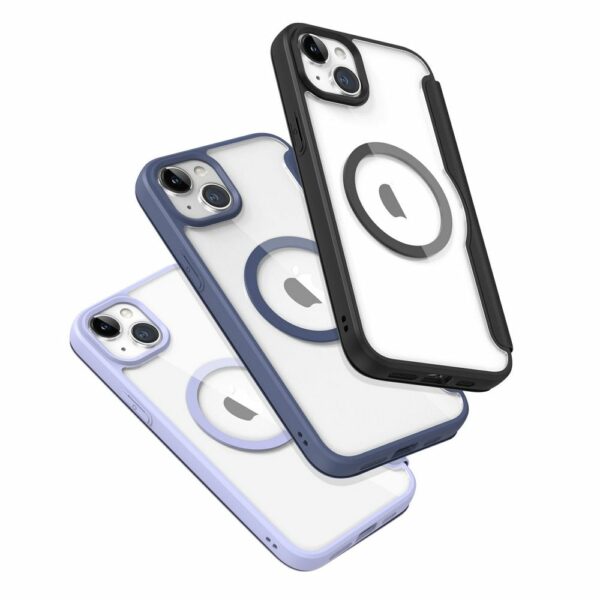 DUX DUCIS wallet case SKIN X PRO compatible with MagSafe for IPHONE 15 black