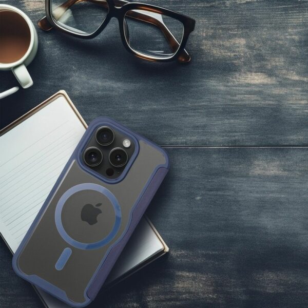 SMART MAG Book case compatible with MagSafe for IPHONE 16 blue