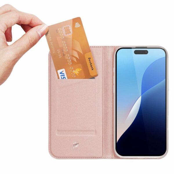 DUX DUCIS wallet case SKIN PRO for IPHONE 16 Pro rose