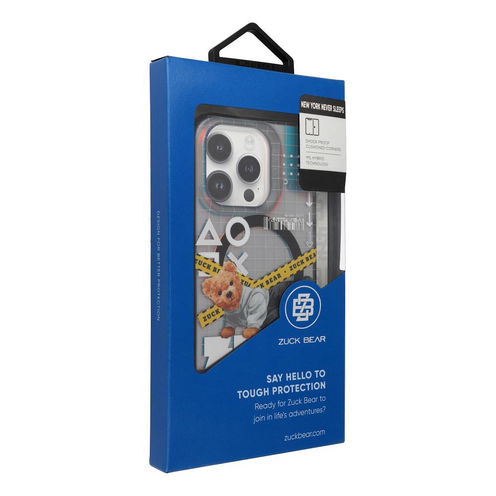 ZUCK BEAR case NEW YORK NEVER SLEEPS MAG compatible with MagSafe for IPHONE 15 Pro Max bronx energy