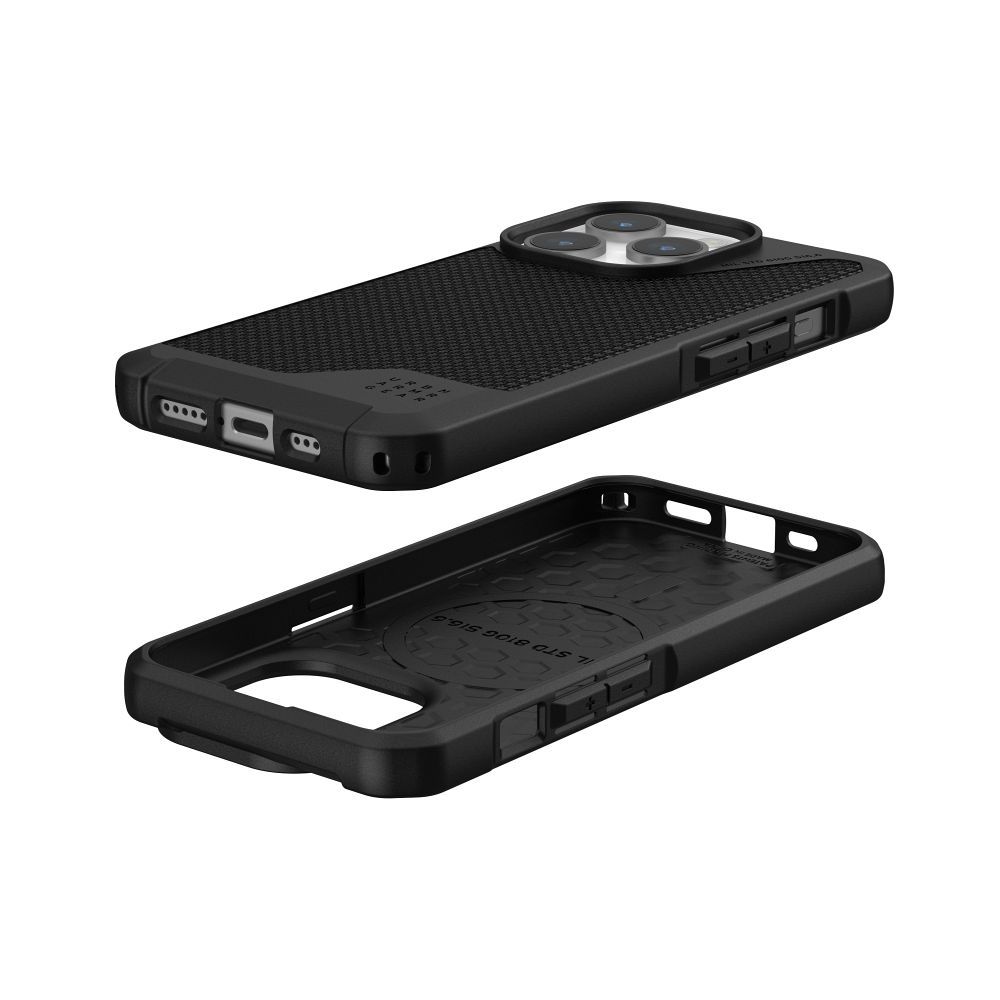 UAG Urban Armor Gear case METROPOLIS LT compatible with MagSafe for IPHONE 15 Pro kevlar black