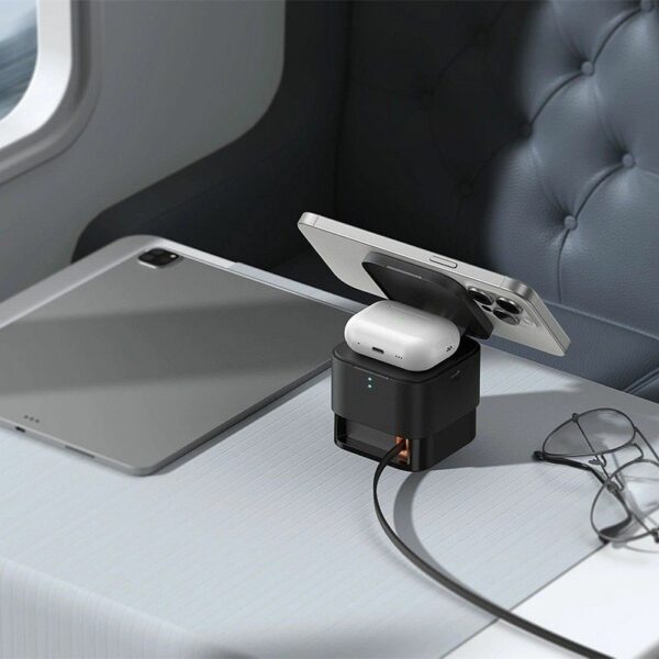 BASEUS wireless charger 2in1 compatible with MagSafe 3A 20W BS-W531 black