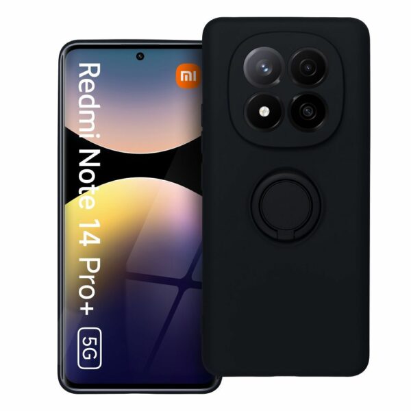 SILICONE RING case for XIAOMI Redmi Note 14 Pro Plus 5G black