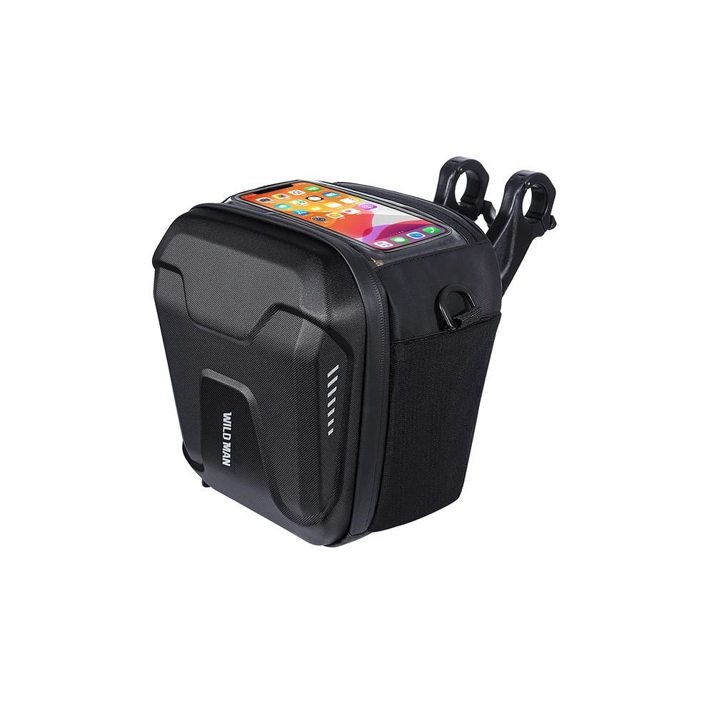 WILDMAN traveling bag for bike handlebars with zipper WILDMAN GS9 3L vlack