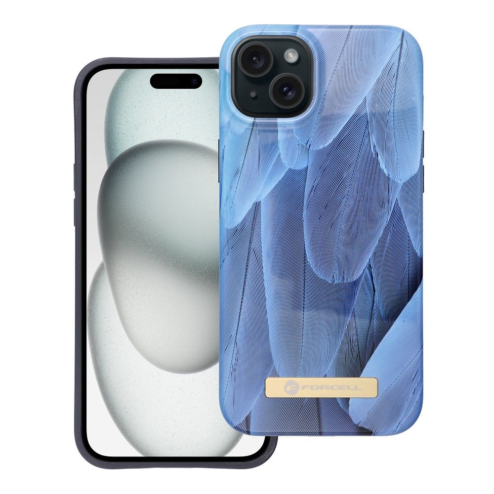FORCELL F-PROTECT Mirage case compatible with MagSafe for IPHONE 15 Plus blue bird