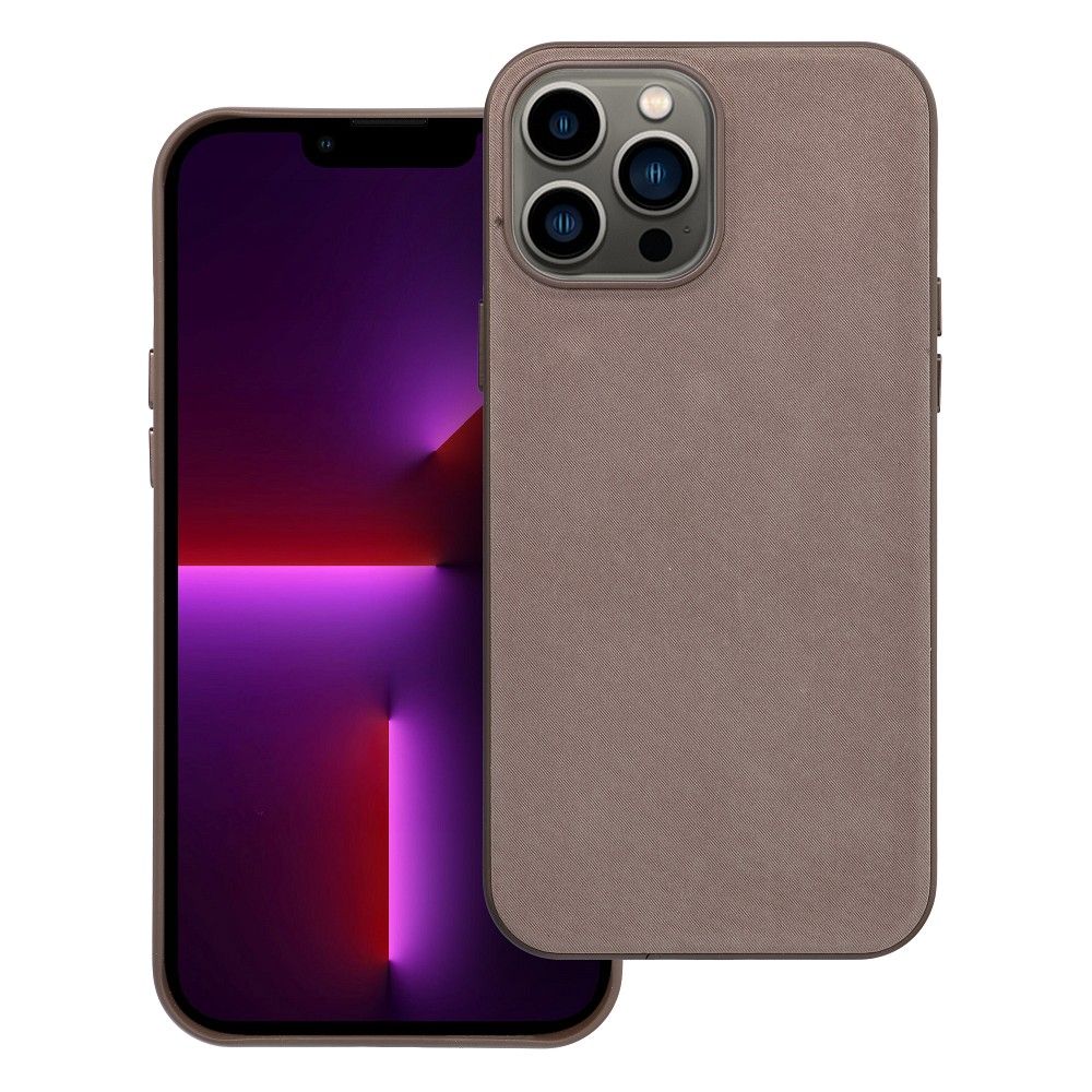 WOVEN MAG COVER case compatible with MagSafe for IPHONE 13 Pro Max light brown