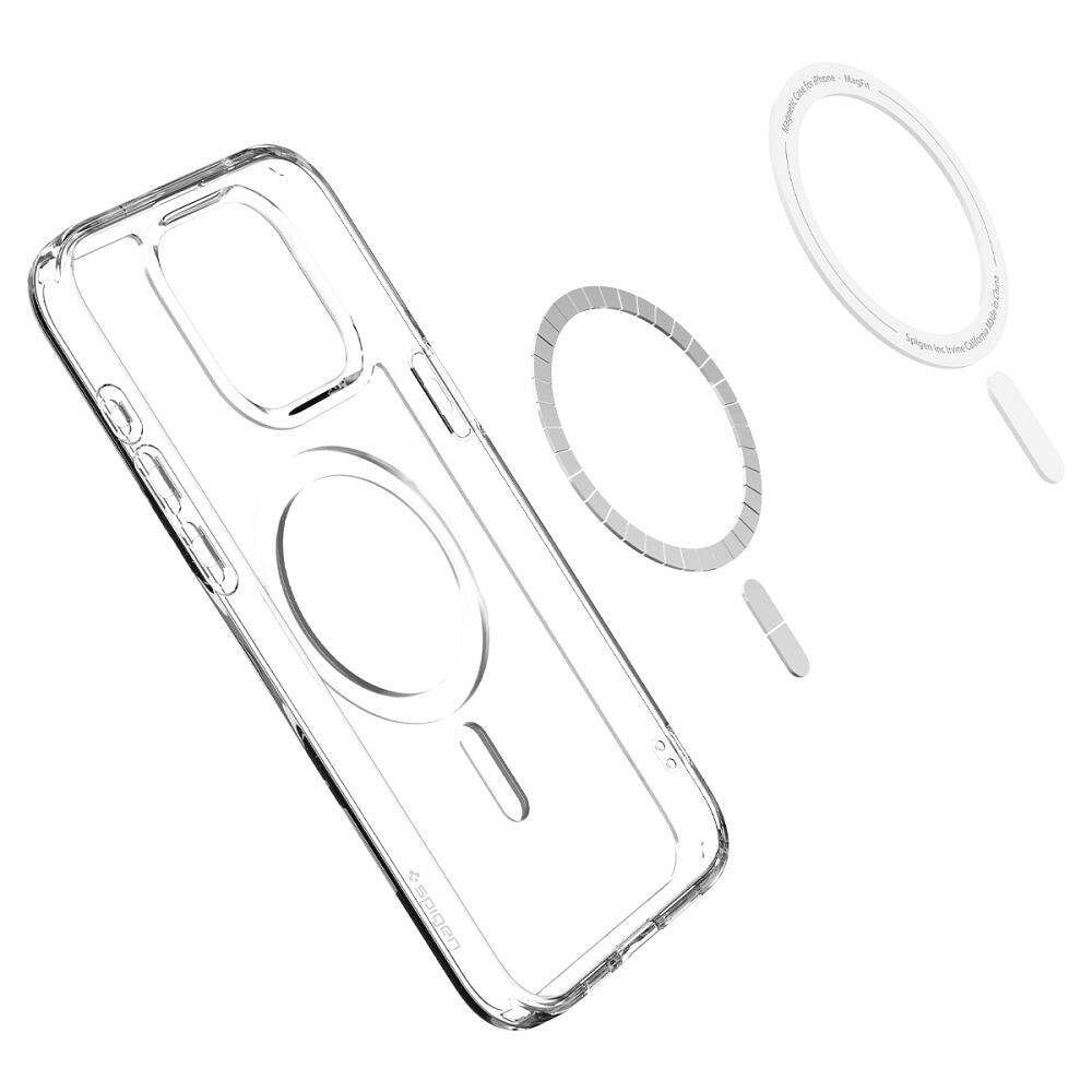 SPIGEN case ULTRA HYBRID MAG compatible with MagSafe for IPHONE 16 Pro frost clear