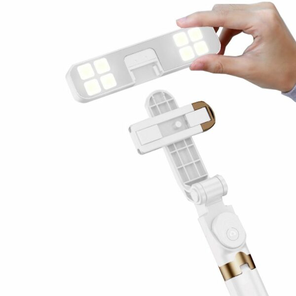 Selfie stick with wireless remote control tripod with LED SSTR-20 white