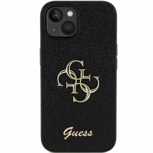 GUESS case for IPHONE 15 GUHCP15SHG4SGK (Fixed Glitter Big 4G) black
