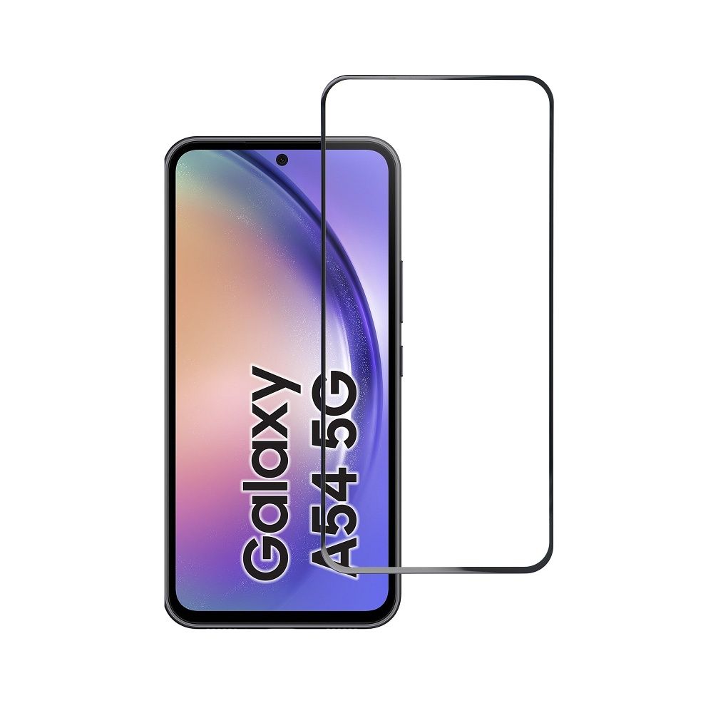75fb1215dee15a74a5469cdfc1a71be0 Tempered Glass Blue Star - SAMSUNG A54 5G Full Face (full glue with frame/small size) - black Tempered Glass