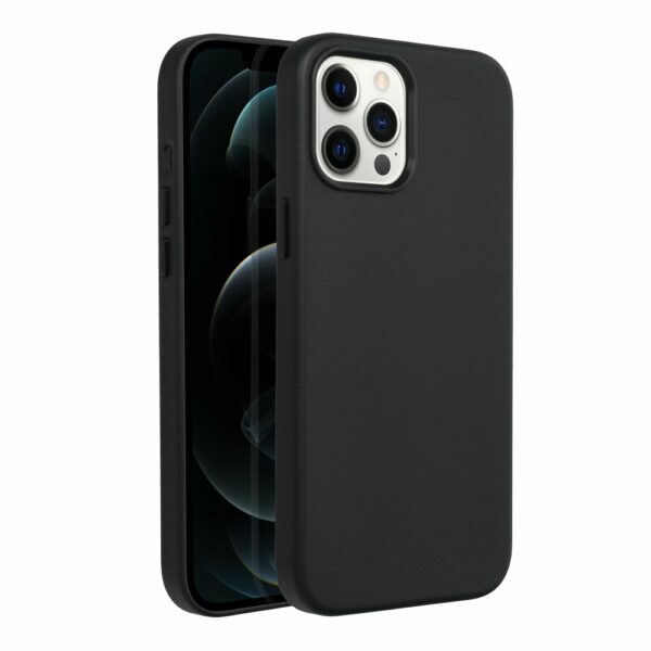 LEATHER MAG COVER case for IPHONE 12 Pro Max black