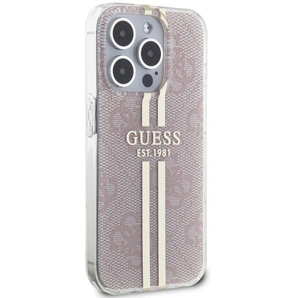GUESS case for IPHONE 14 Pro Max GUHCP14XH4PSEGP (4G Gold Stripe) pink
