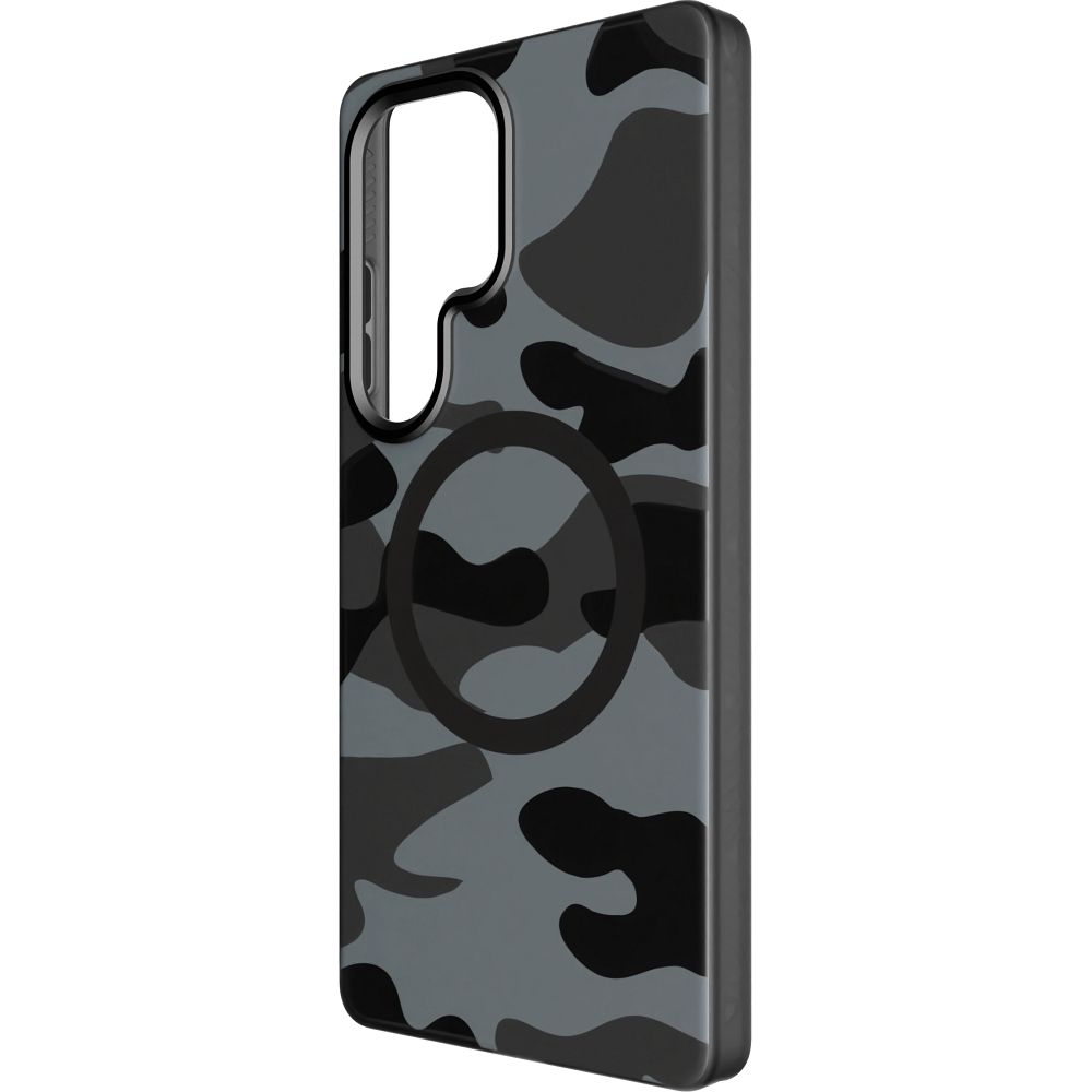 FORCELL F-PROTECT Levels with Dual Layer 4D technology, Military Drop-Test compatible with MagSafe for SAMSUNG S25 ULTRA black camo