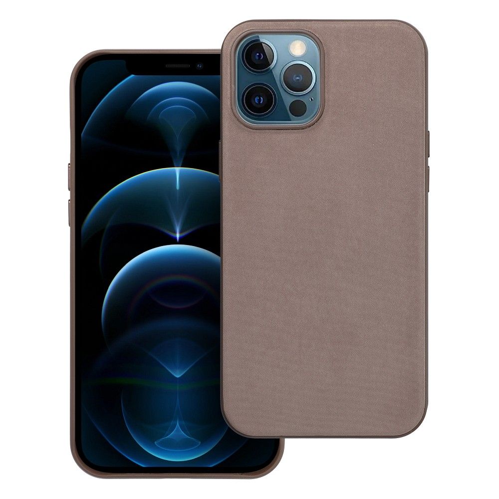 WOVEN MAG COVER case compatible with MagSafe for IPHONE 12 Pro Max light brown