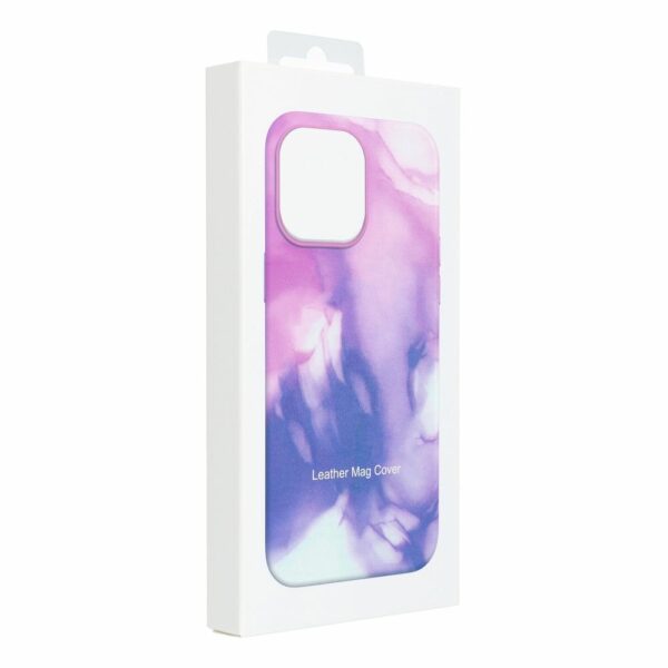 LEATHER MAG COVER case for IPHONE 12 Pro purple splash